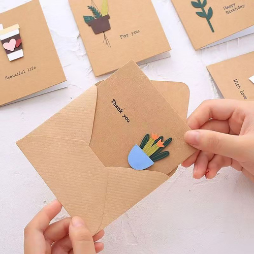 Kraft paper card design