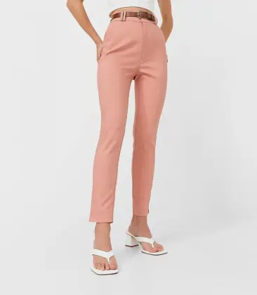 S2022 Women's Casual pants solid color slim fit