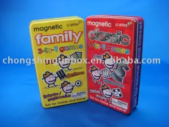 Rectangular play packaging tin box
