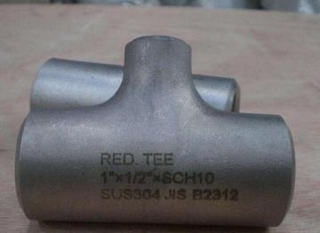 JIS B2312 SUS304 reducing tee