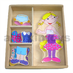 Wooden Toy - Dress Up Box Girl (80909)