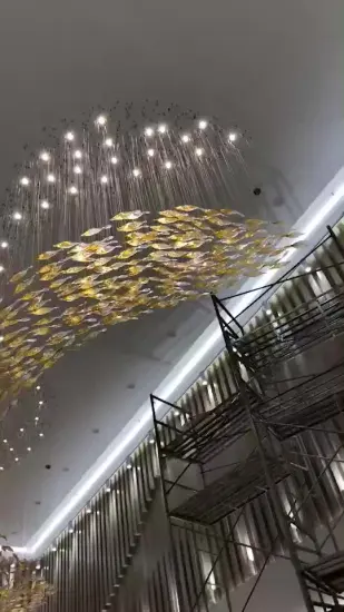 Professional customized auditorium lobby crystal chandelier