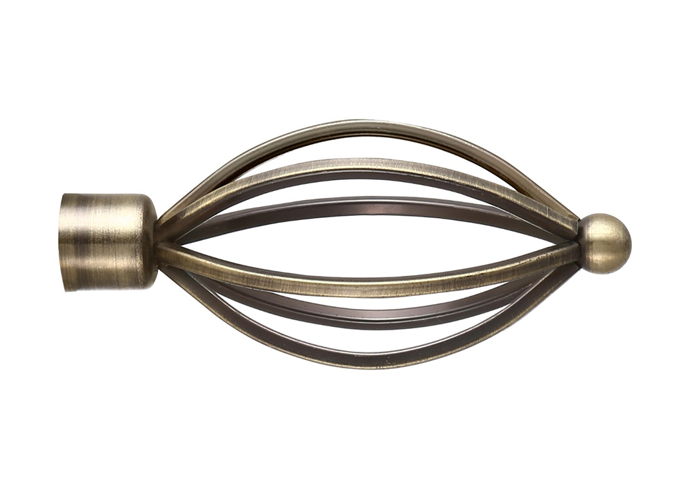 Outdoor twisted cage Curtain Rods finials