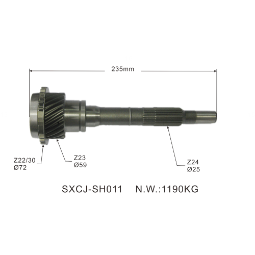 Auto Parts Input Transmission Gear Main Shaft for ISUZU 4JA1 TFR54
