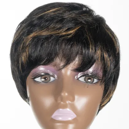 Lan-Daisy Hair Front Natural Cuticle Aligned Machine Made Malaysian Hair Bob Wig Short Curl  Virgin  Hair for Wholesale