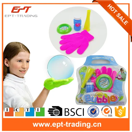China wholesale Shantou toys kids blowing soap bubble with gloves