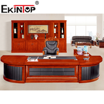 Elegant Modern Executive Office Desks with Side Table - Ekintop New Design Wood