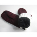 Fashion Plaid Knit Winter Hat Gloves Set