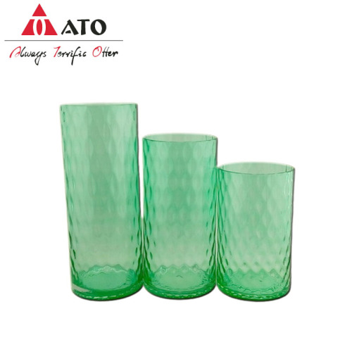 Vase office green vase embossed vase with spary