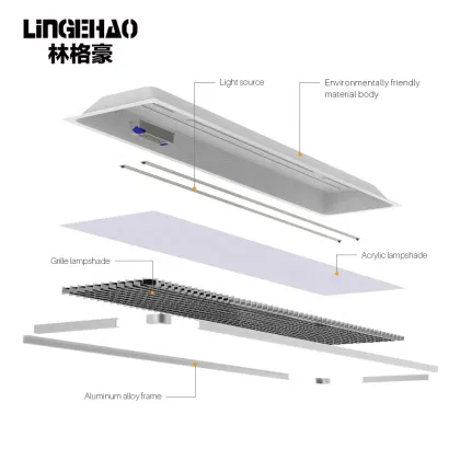 Classroom aluminum hanging Lighting reading room Down Ceiling Led Pendant Light