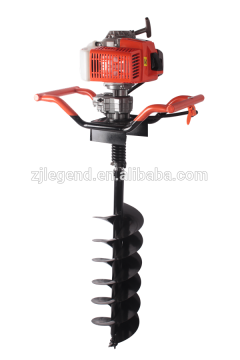 52cc gasoline earth auger machine with 100mm,150mm,200mm bit