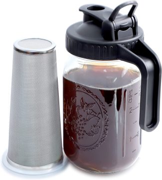 304 Stainless Steel Dutch Wire Mesh Cylinder Cold Brew Coffee Filter (8x15cm)