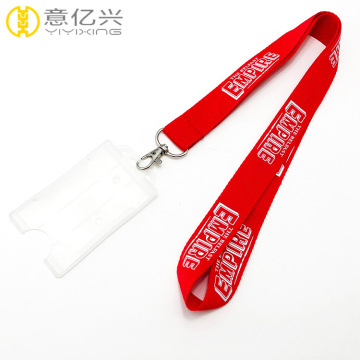 Custom id card holder and red lanyard