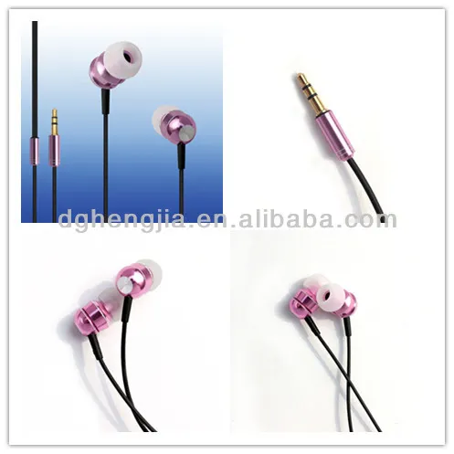 Cool hot selling colorful beautiful in-ear mental earphone