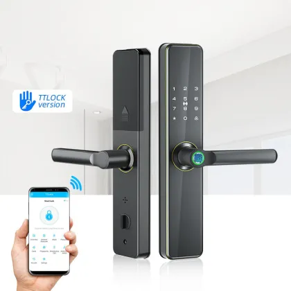 Baoxin Factory RFID WiFi Smart Lever Handle Gate Lock with Fingerprint