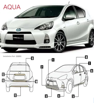 ABS Chrome Door Handle Cover Trim for Toyota AQUA NHP10 - Exterior Accessories