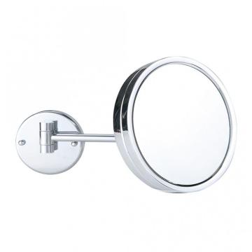 Bathroom wall mirror with single arm