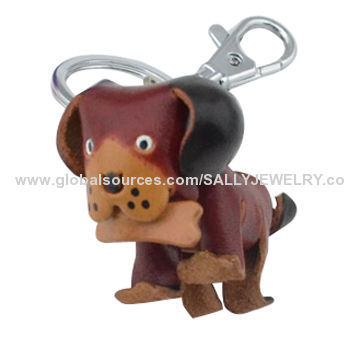 Personalized Pet Keychain, Supplier Wholesale, Made of Leather
