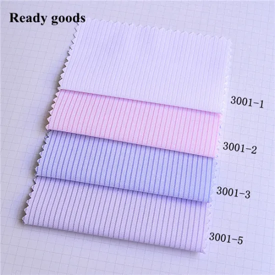 Ready goods, high density stripe cotton polyester poplin fabric