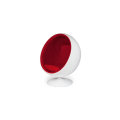 Tessuto bianco con rivestimento in fibra di vetro Shell Ball Chair