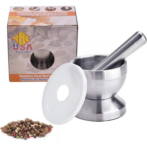 Stainless steel mortar and pestle