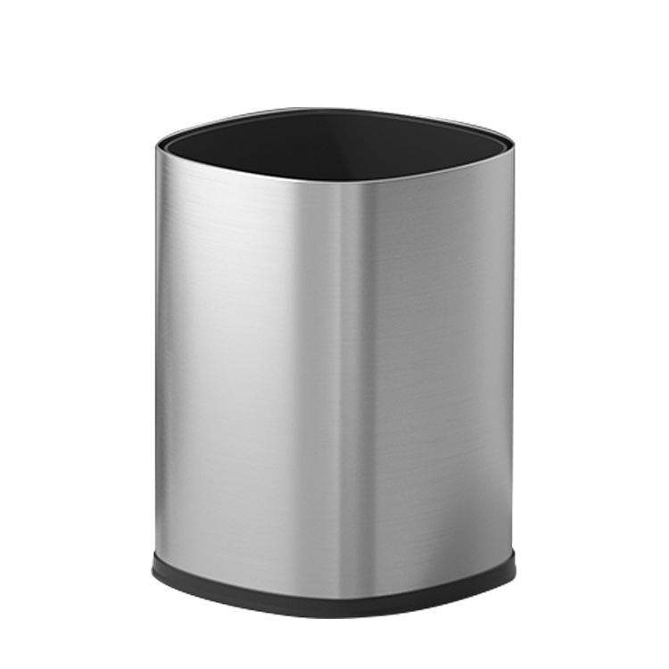 stainless steel open top trash can