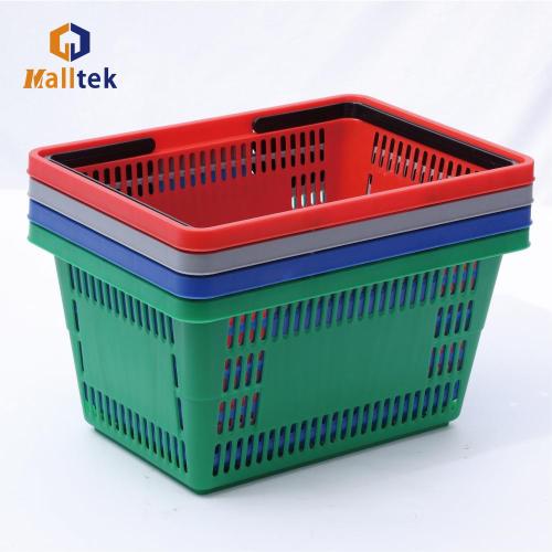 Durable Shopping Basket Supermarket Durable Plastic Handle Shopping Basket Factory