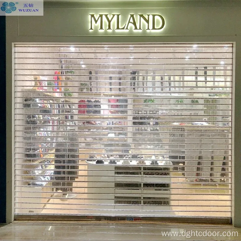 Full Vision Crystal Roll up Commercial Doors