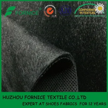 China manufacturer 280gsm warp knitted Pu Horse Hair Shoes Material
