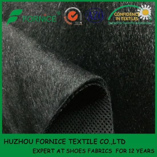 China manufacturer 280gsm warp knitted Pu Horse Hair Shoes Material