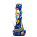 Space rocket luminous Glass Beaker Bong