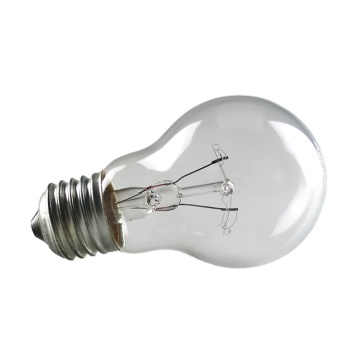 220V E27 100W A60 Clear Glass Incandescent Bulb with Tungsten Filament