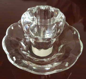 K9 Machine Polished Crystal Candle Holder