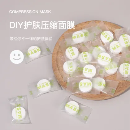 Beauty Face Mask: Compressed Facial Mask for Skin Care and Moisturizing - DIY Sheet Paper Disposable Compressed Bamboo Fiber Cotton for Women