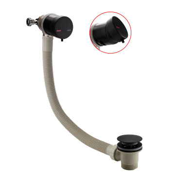 Matt Black Temperature Control Bath Filler with Clicker Waste