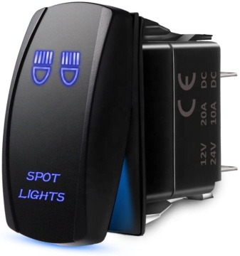 12V 24V Boat Car 4x4 Marine Dash Rocker Switch Dual LED SPST aan-off licht