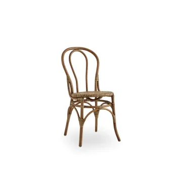 Stackable Natural Cane Back Dining Chair
