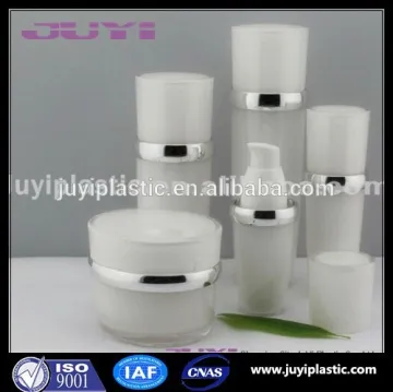 Acrylic lotion bottle; white cosmetic bottle ;cone plastic bottle cosmetic packaging