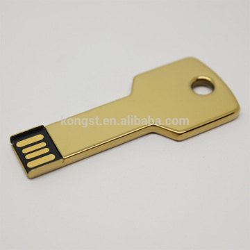 Promotional Kongst USB key shape USB flash drive with custom logo engraving