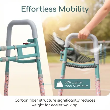 Non-Slip Foldable Crutch Chair for Elderly Mobility