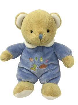 Plush Bear In Blue Cloth