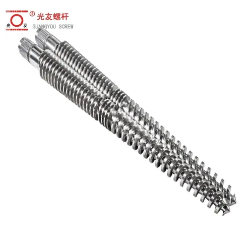 90/24 Bimetallic Zhejiang Guangming Extruder Conical Twin Screw Barrel Spare Parts