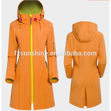 2016 Softshell Women Long Waterproof Coats