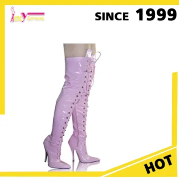 china wholesale alibaba hot sale sexy high heel T-show Sexy stiletto heels over knee high Boots