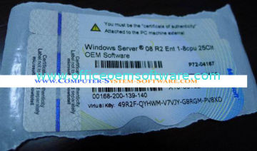 Discount Windows Server 2008 R2 Enteprise Oem 25cals Coa Label Wth Product Key Sticker