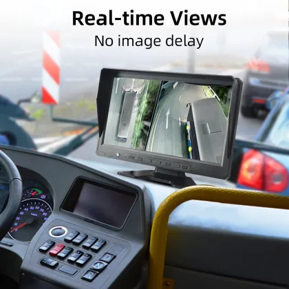 PJAUTO 360 Degree Reverse Bird View Panoramic Camera System for Enhanced School Bus Safety
