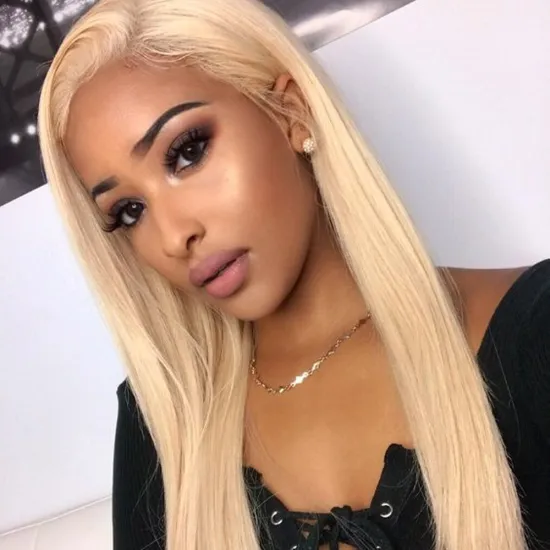 Aliexpress High Quality Brazilian Human Hair 613 Straight Hair Blonde Hair Extension