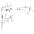 Faucet mandi mixer baskom yang dipasang di dinding