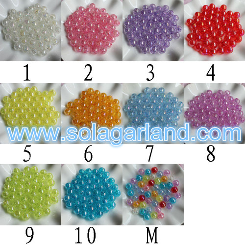 8-20 MM Acrilico Crack Crystal Round Beads Sciolto Crackle Crackled AB Color Plating Ball Beads