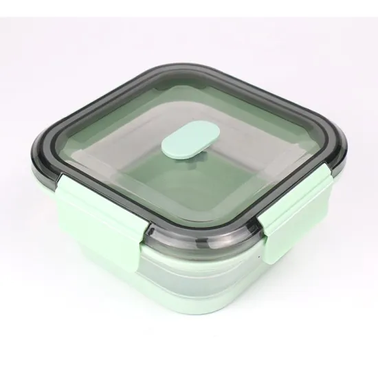 HYRI Hot Sale: Microwavable Silicone Food Storage Containers & Collapsible Lunch Box for Kitchen